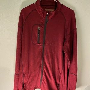 Bigsky Men’s Maroon Full Zip Pullover Sweatshirt
